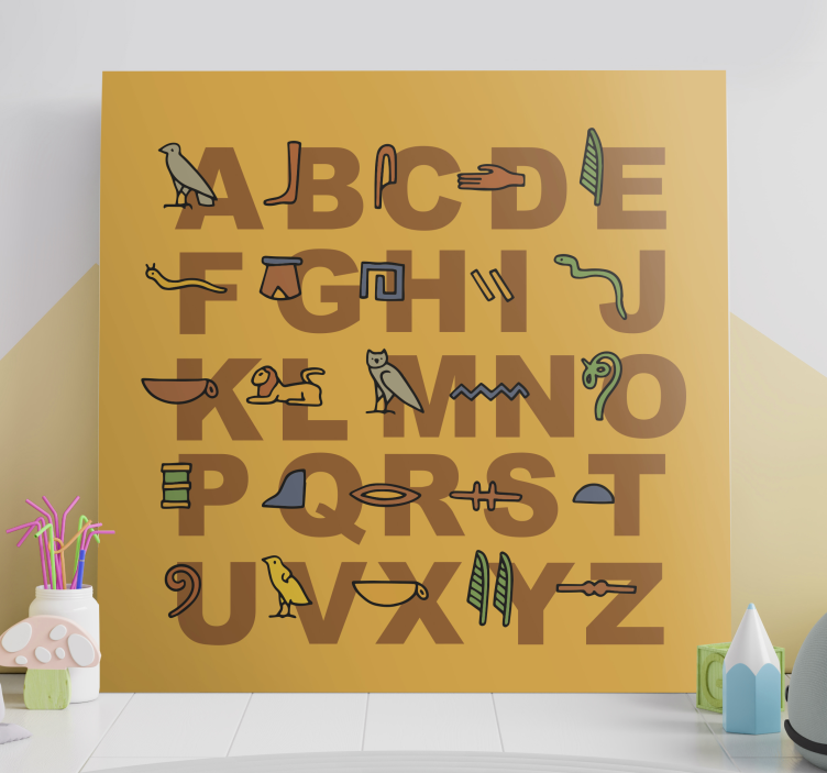 Abc canvas wall art colorful alphabet art - TenStickers