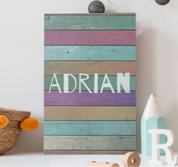 Abc canvas wall art personalized name artwork - TenStickers