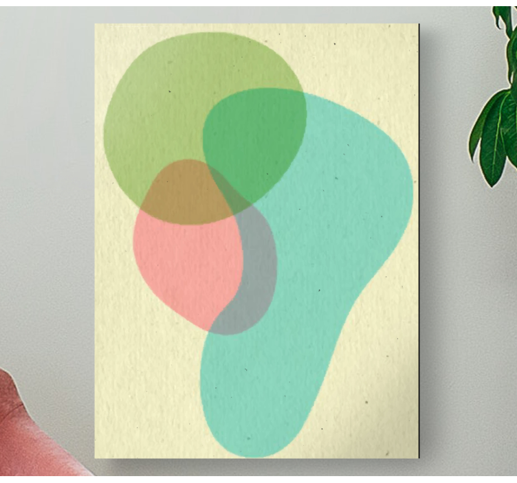 Abstract three colour spots  nordic art prints - TenStickers