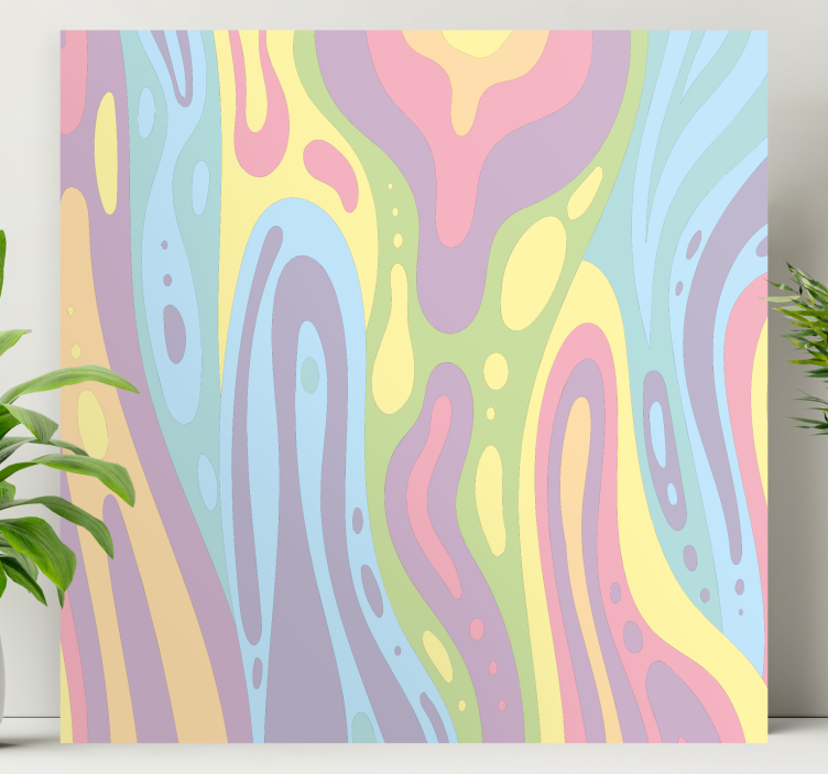 Abstract wall art 1 colorful fluid designs - TenStickers
