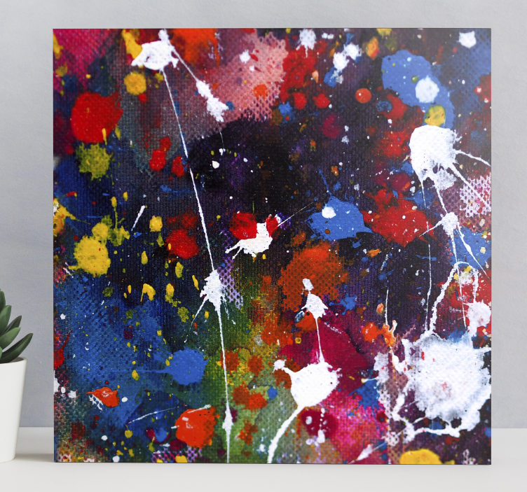 Abstract wall art 1 colorful splash designs - TenStickers