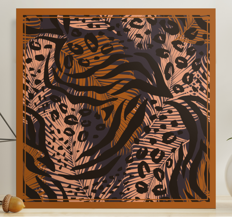 Animal canvas wall art stylized leopard patterns - TenStickers