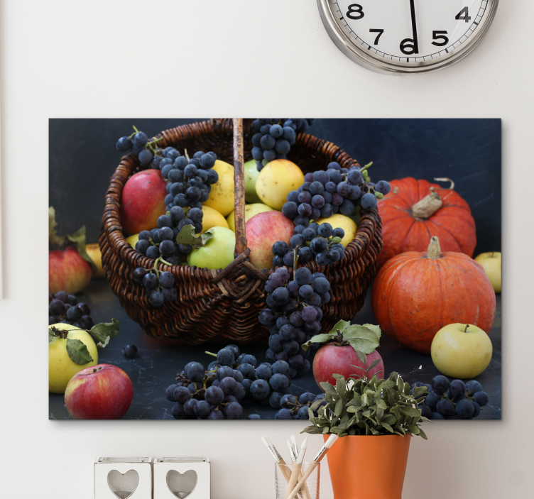 Colourful Fruit Basket canvas - TenStickers