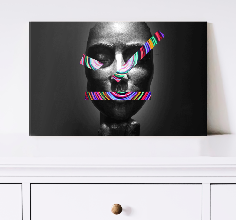 Canvas art abstract face design - TenStickers