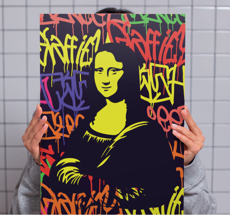 Canvas art mona lisa graffiti - TenStickers