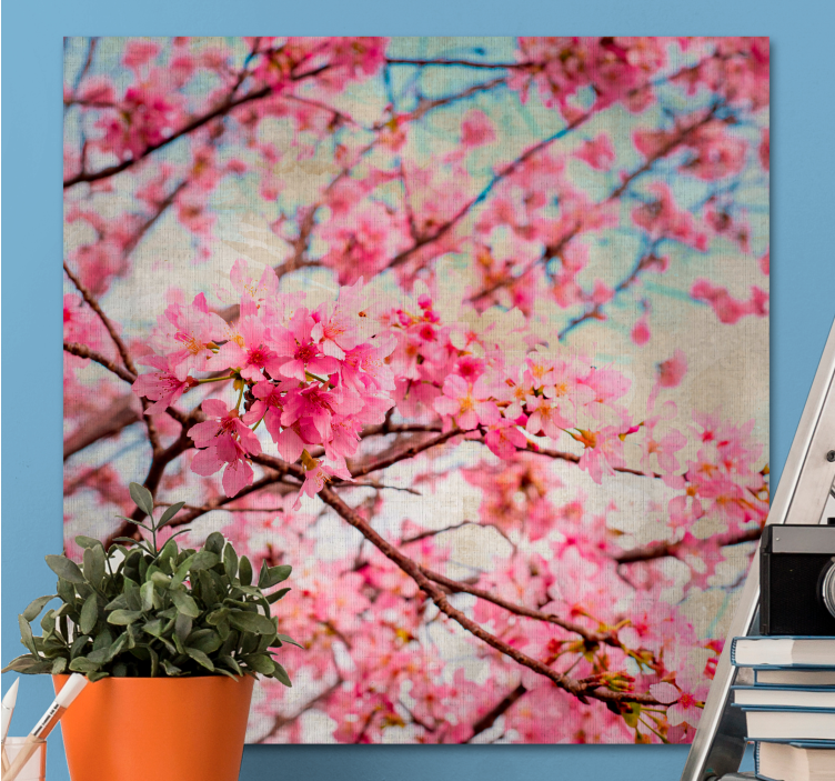 Cherry blossom blooms flowers canvas - TenStickers