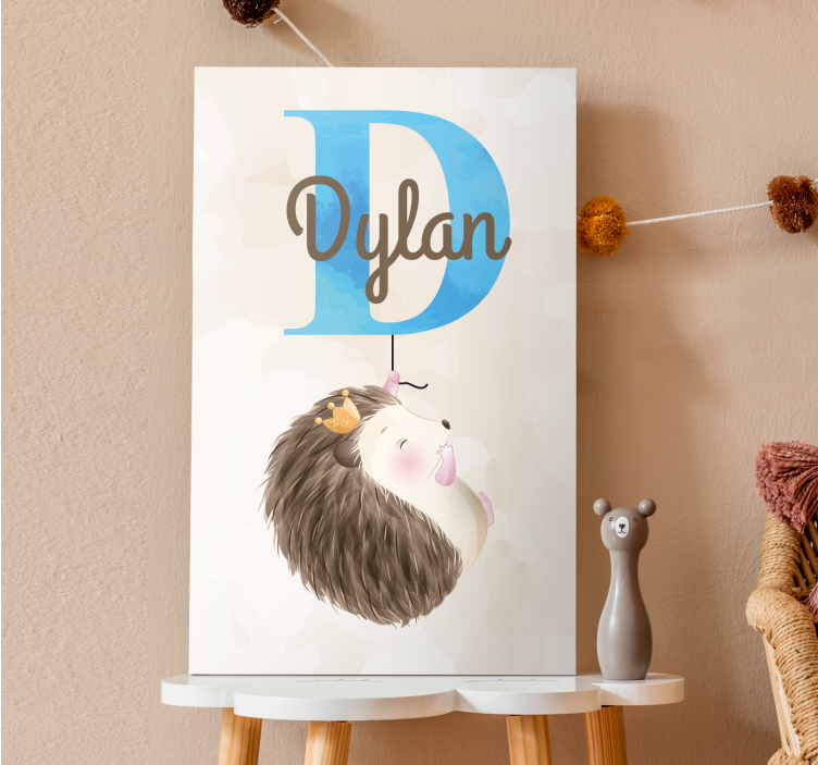 Cocktail canvas cute hedgehog artwork - TenStickers