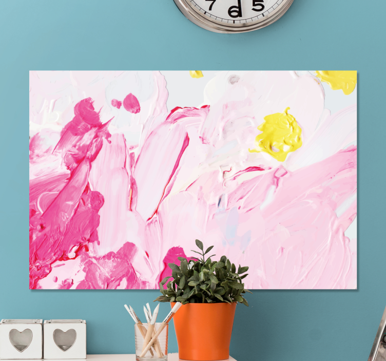Colorful acrylic brush stroke canvasliving room - TenStickers