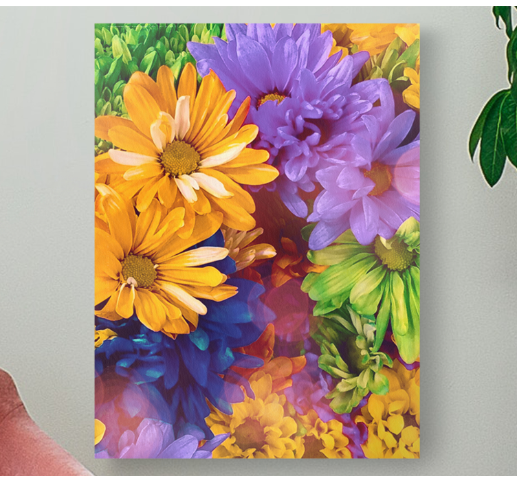 Colourful petals flower canvas - TenStickers