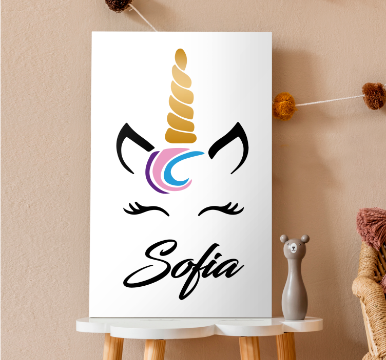 customized unicorn personalised canvas - TenStickers
