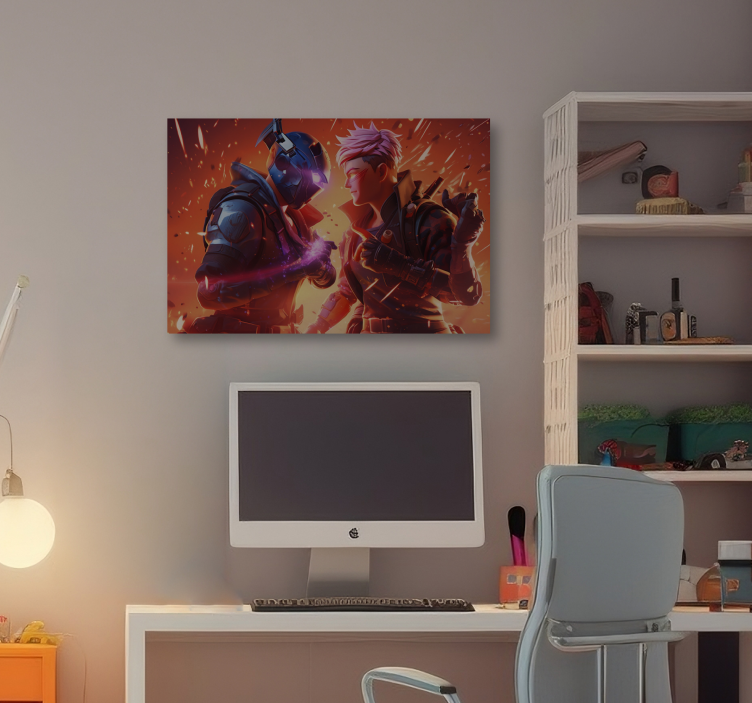 Epic fight framed gaming wall art - TenStickers