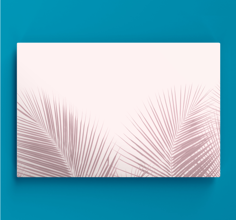 Flowers canvas featuring graceful palm fronds - TenStickers
