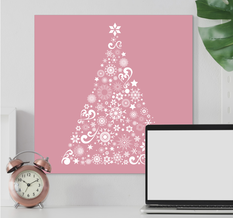 Flowers canvas festive floral tree art - TenStickers