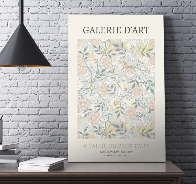 Flowers canvas floral patterns design - TenStickers