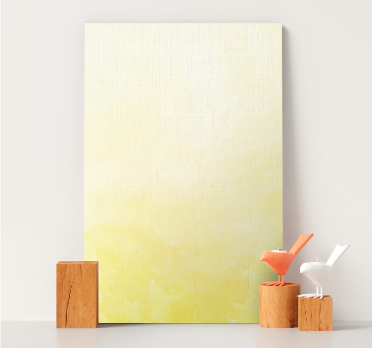 Flowers canvas in gentle yellow tone - TenStickers