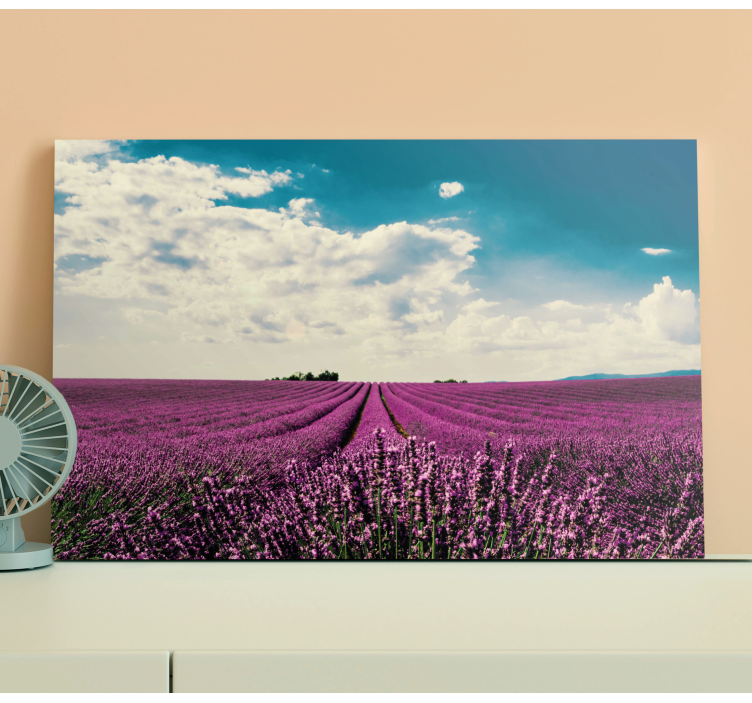 Flowers canvas lavender field artwork - TenStickers