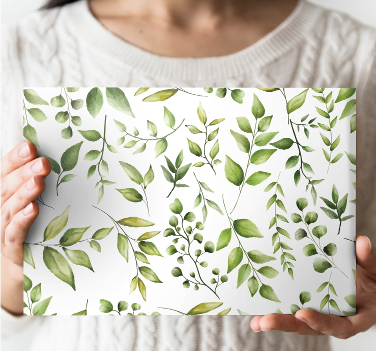 Flowers canvas lush greenery design - TenStickers