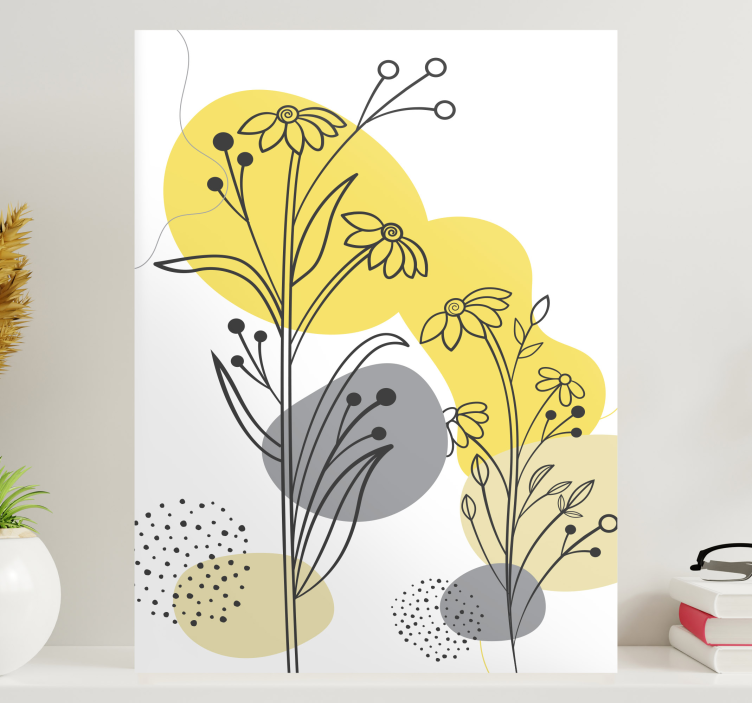 Flowers canvas ornate botanical arrangement - TenStickers