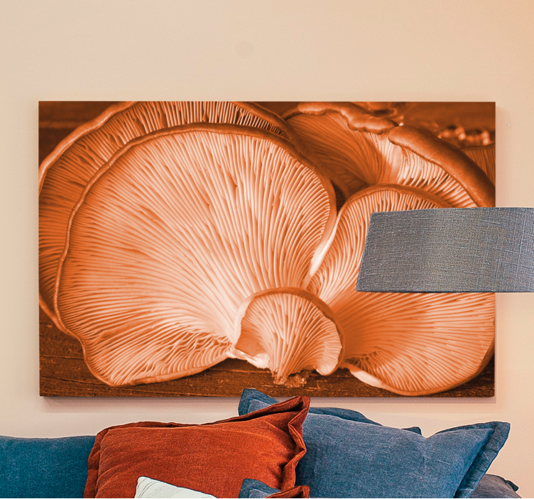 Flowers canvas oyster mushroom detail - TenStickers