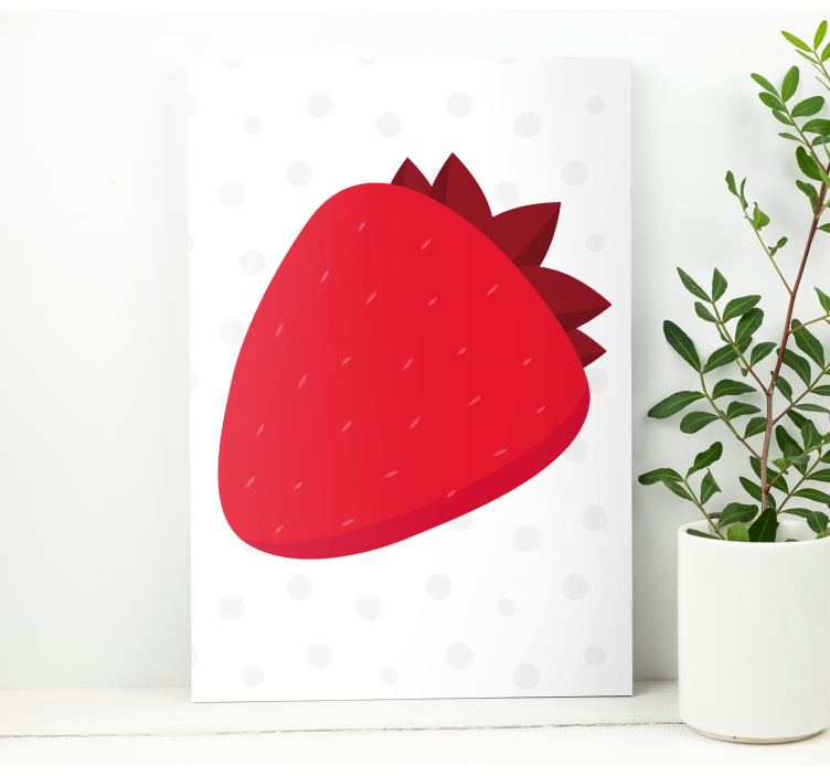 Fruit canvas wall art strawberry bliss - TenStickers