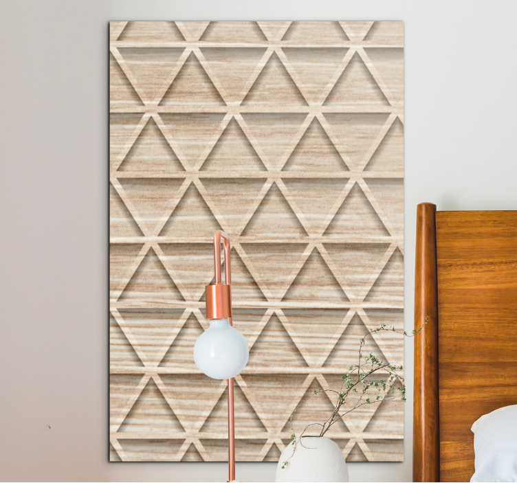Geometric canvas elevated triangle patterns - TenStickers