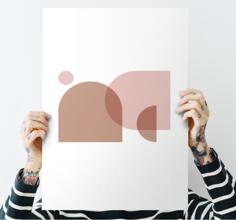 Geometric canvas minimalist abstract forms - TenStickers