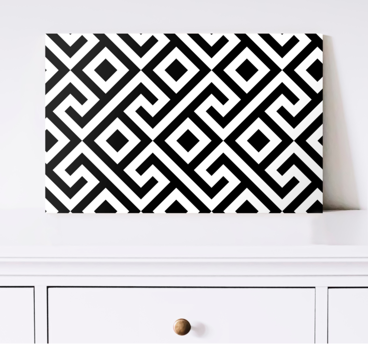 Geometric canvas stylish black design - TenStickers