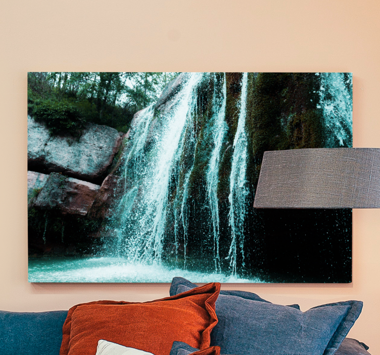 Landscape canvas flowing waterfall scene - TenStickers