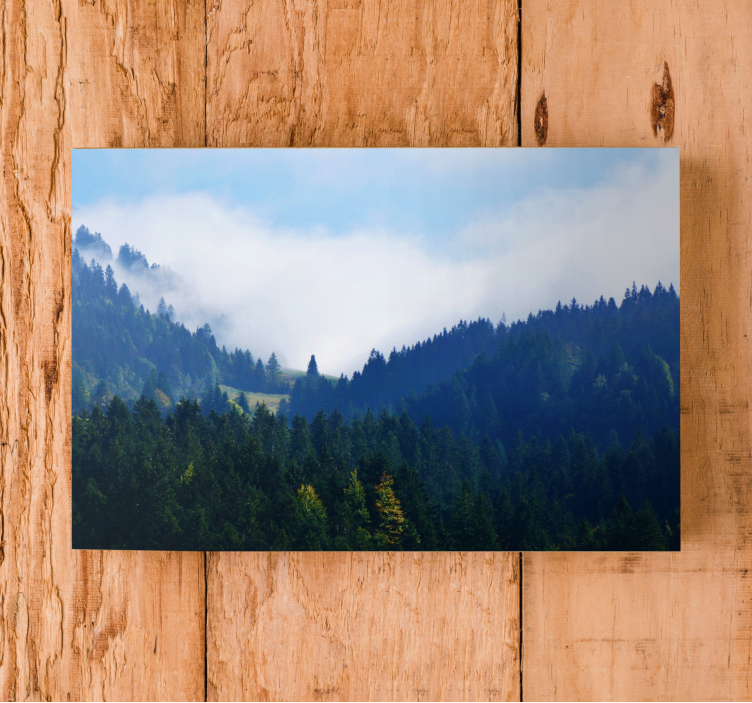 Landscape canvas majestic forest peaks - TenStickers