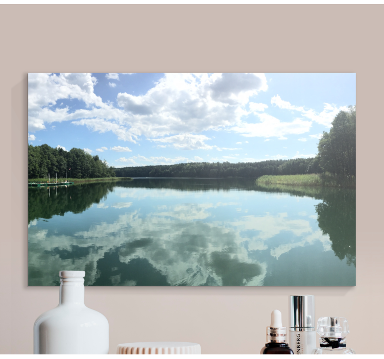 Landscape canvas reflective lake view - TenStickers
