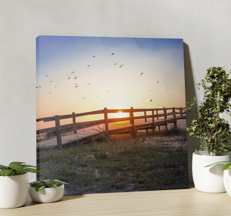 Landscape canvas serene sunset view - TenStickers