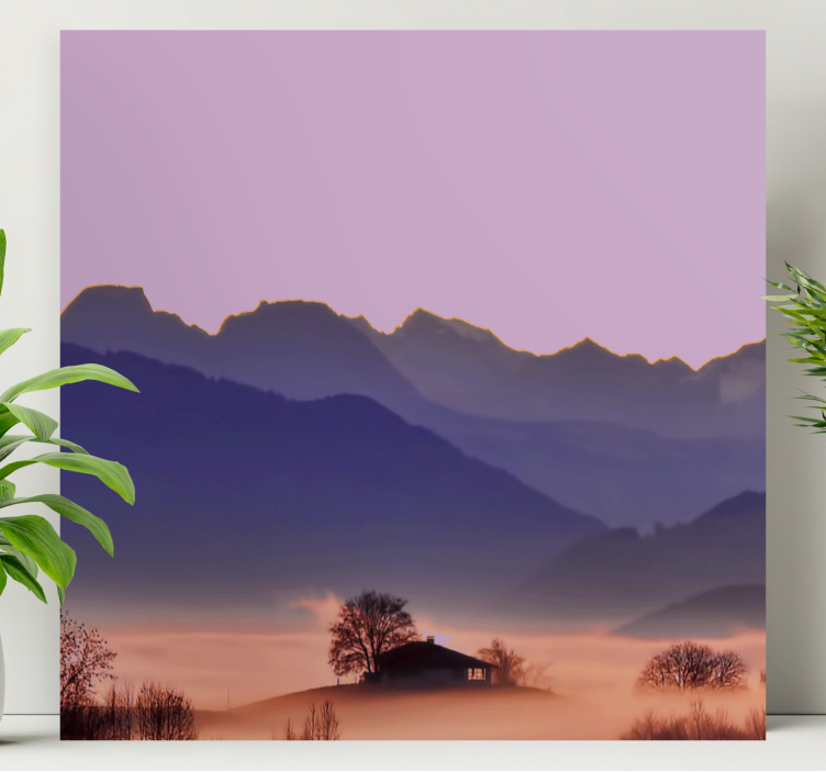 Mist landscape aesthetic landscape canvas - TenStickers