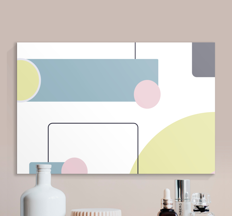 Modern canvas art abstract geometric design - TenStickers