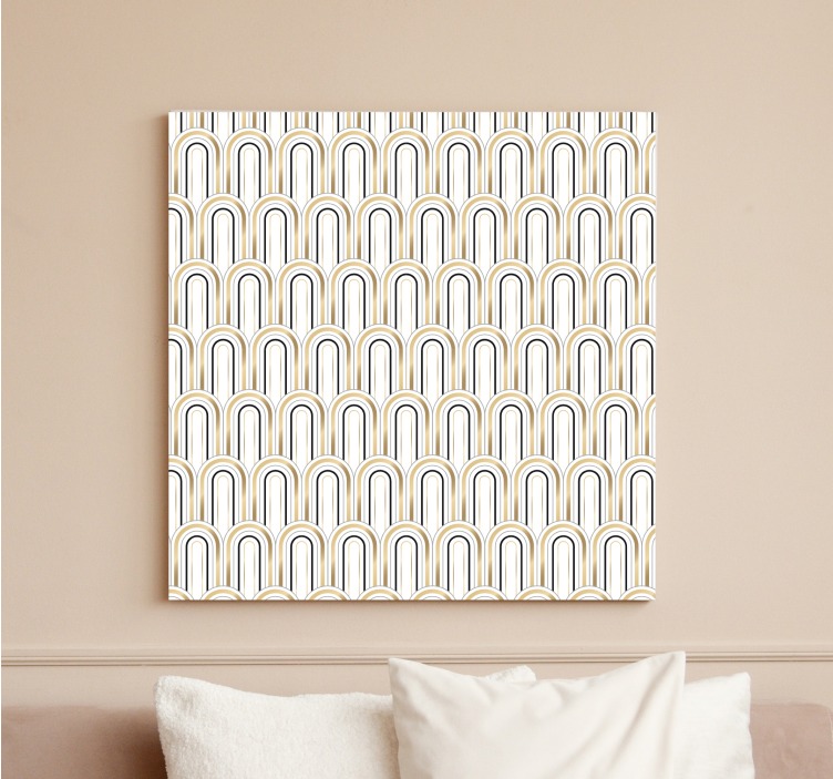 Modern canvas art geometric arch design - TenStickers