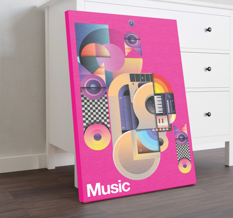Modern music motifs Music canvas art - TenStickers