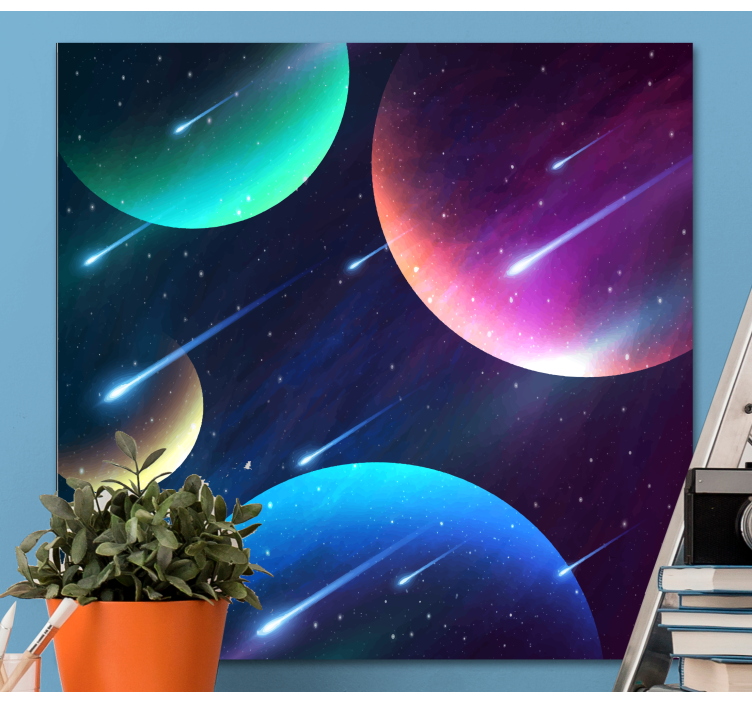 Music canvas art cosmic celestial dance art - TenStickers