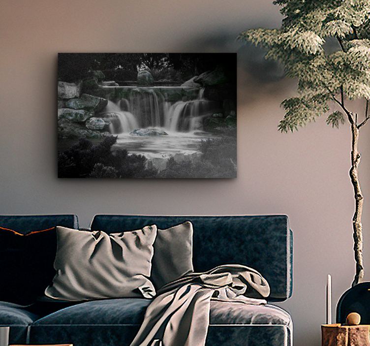 Nature Scenery Waterfall landscape canvas - TenStickers
