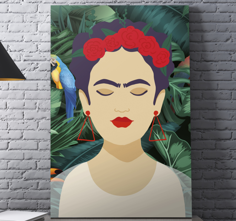 People canvas inspired by frida kahlo - TenStickers