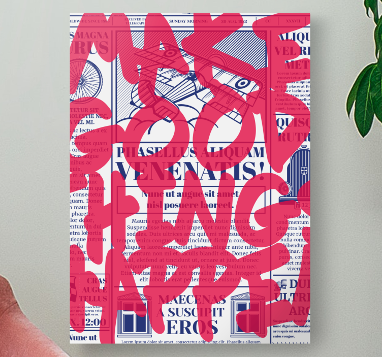 Quote canvas create good things - TenStickers