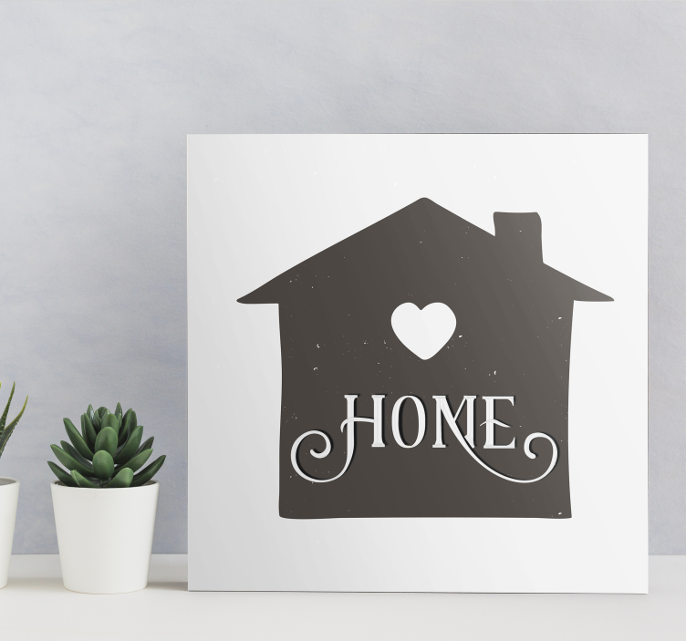 Quote canvas heartfelt home statement - TenStickers