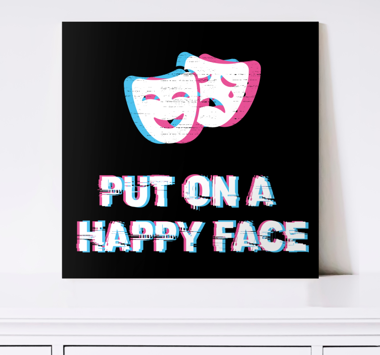 Quote canvas joyful smile design - TenStickers