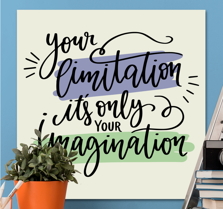 Quote canvas limitations inspire creativity - TenStickers