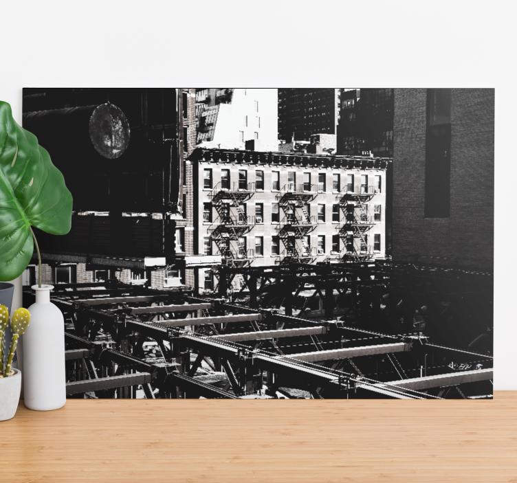 Rooftop at night in New York city canvas prints - TenStickers