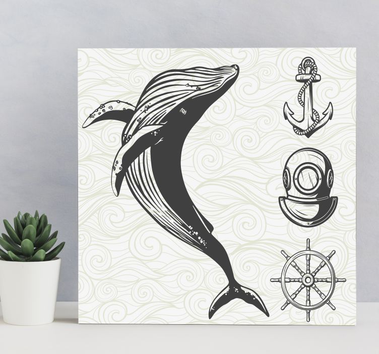 Nautical rustic canvas art - TenStickers