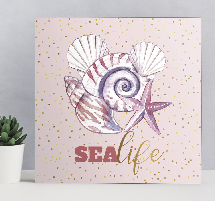 Sea life with text sea life canvas prints - TenStickers