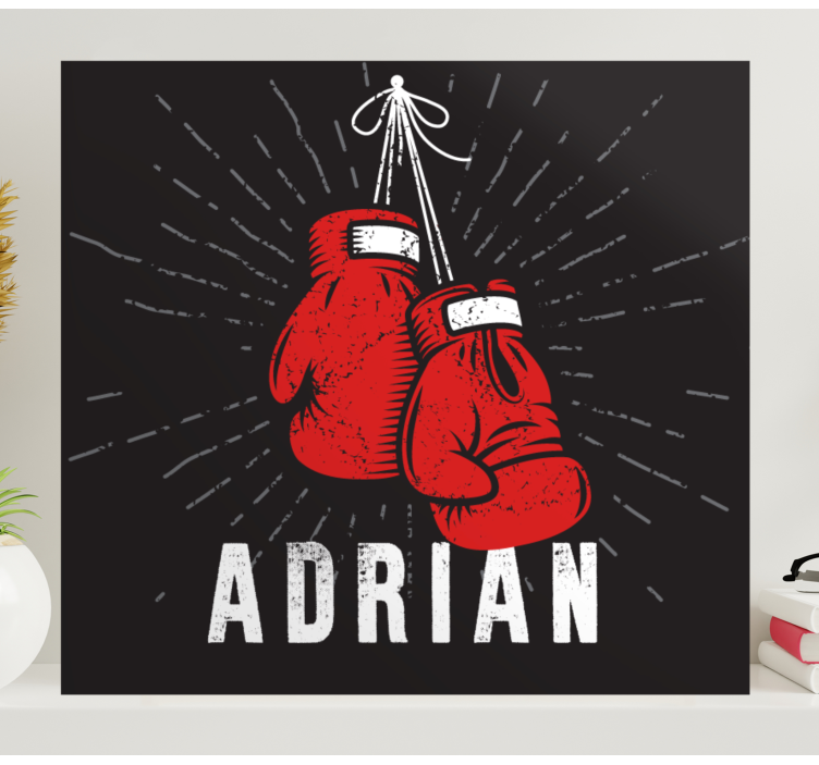 Sports canvas art boxing gloves showcase - TenStickers