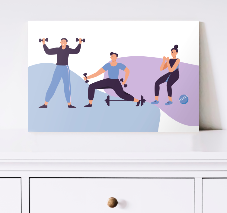 Sports canvas art for fitness lovers training - TenStickers