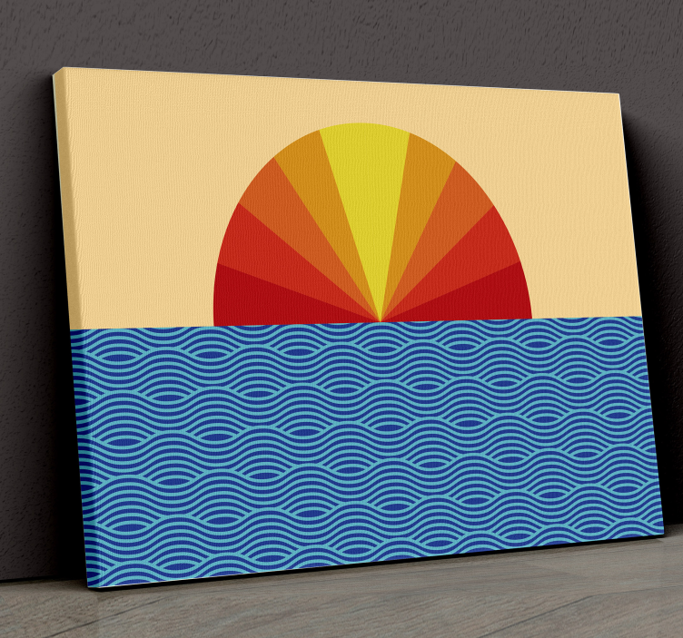 Sunset Reflection retro canvas - TenStickers