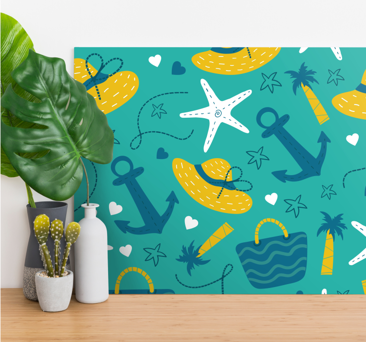 Tropical Summer Vibes landscape canvas - TenStickers