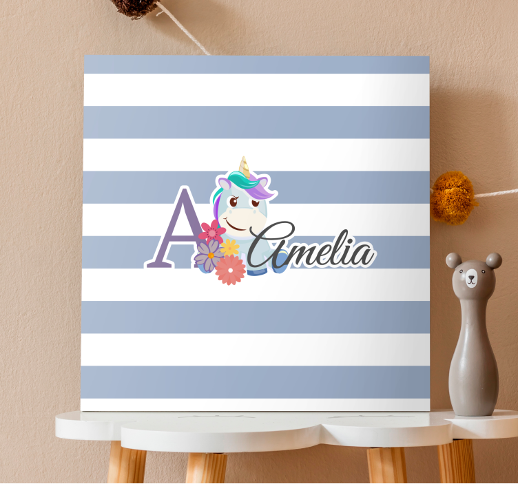 Unicorn pictures framed personalised unicorn artwork - TenStickers